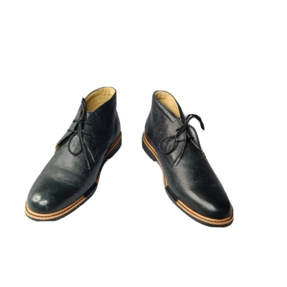 Cole Haan Classic Two Eye Chukka Boots Men's Size 8 M C12686 Dark Green Leather